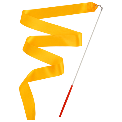 Лента гимнастическая с палочкой, 6 м, цвет оранжевый