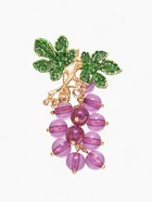 Брошь «Виноград» кисть, фиолетово-зелёная в золоте - Фото 1