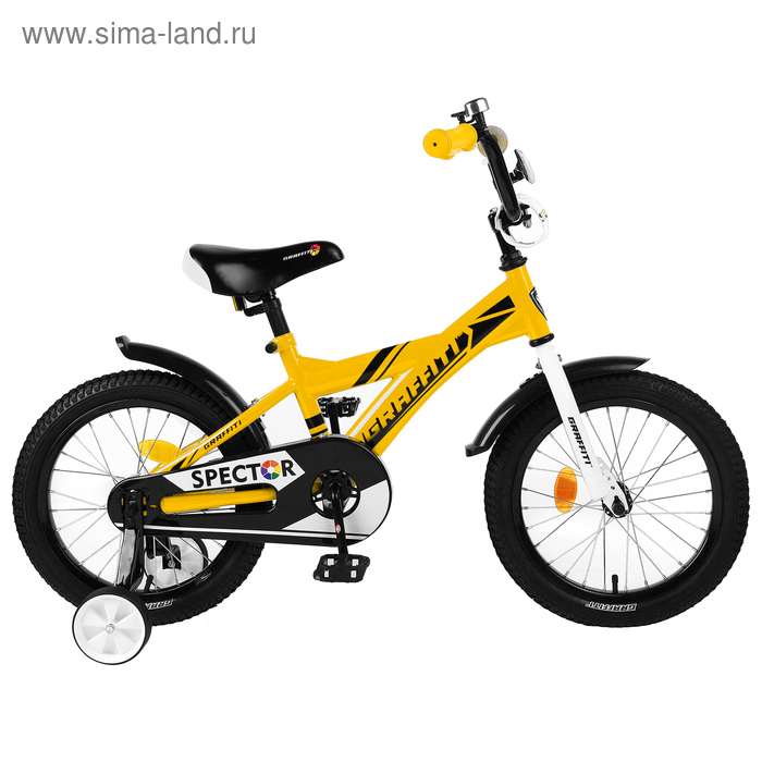 Велосипед 16" Graffiti Spector, цвет жёлтый/чёрный