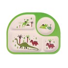 Набор детской посуды "Динозавры", тарелка, миска, стакан, приборы, 5 предметов - Фото 3
