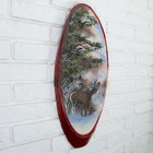 Панно на спиле "Зима.Лось", 52-56 см, каменная крошка, вертикальное - фото 9255808