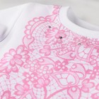 Платье детское De luxe, рост 80 см, цвет белый/розовый - Фото 3