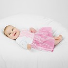 Платье детское De luxe, рост 80 см, цвет белый/розовый - Фото 4