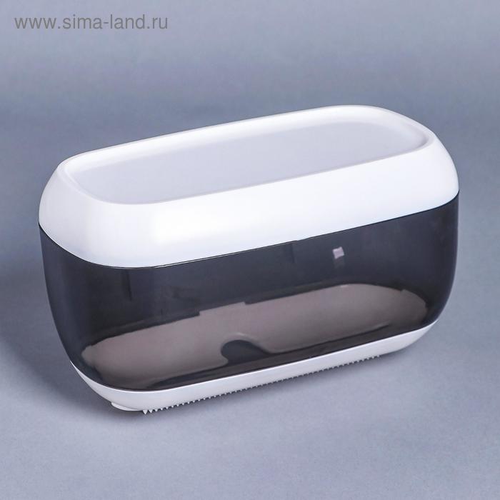 Диспенсер бумажных полотенец в листах, пластик, 23×13×14 см, цвет коричневый - Фото 1