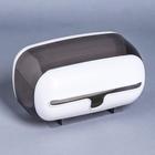 Диспенсер бумажных полотенец в листах, пластик, 23×13×14 см, цвет коричневый - Фото 4