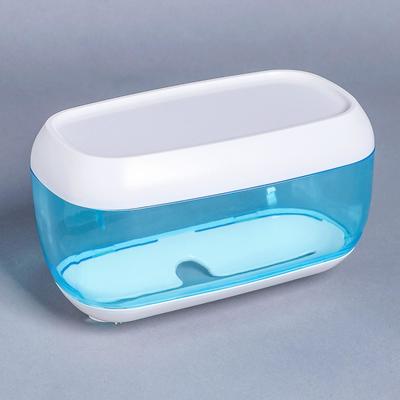 Диспенсер бумажных полотенец в листах, пластик, 23×13×14 см, цвет голубой