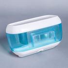 Диспенсер бумажных полотенец в листах, пластик, 23×13×14 см, цвет голубой - Фото 2