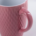 Кружка керамическая Доляна «Лилу», 190 мл, цвет розовый - Фото 3
