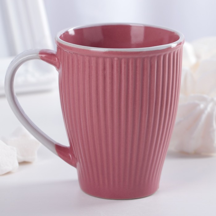 Кружка керамическая Доляна Coffee, 270 мл, цвет розовый - фото 1906981690