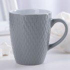 Кружка керамическая Доляна «Лилу», 190 мл, цвет серый - Фото 1