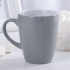 Кружка керамическая Доляна «Лилу», 190 мл, цвет серый - Фото 2