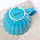 Кружка керамическая Доляна «Ноэми», 430 мл, цвет голубой - фото 4266385