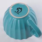 Кружка керамическая Доляна «Ноэми», 430 мл, цвет голубой - фото 4266386