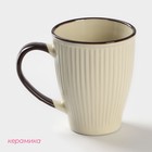 Кружка керамическая Доляна Coffee, 270 мл, цвет бежевый - Фото 2