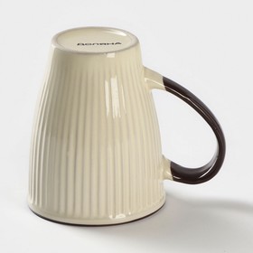 Кружка керамическая Доляна Coffee, 270 мл, цвет бежевый