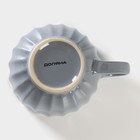 Кружка керамическая Доляна «Ноэми», 430 мл, цвет серый - Фото 4