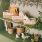 Корзина для хранения плетёная ручной работы Доляна «Полянка», 22×16×10 см, цвет бежевый - фото 24698496