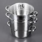 Соковарка Доляна, 5.8 л, d=23 см, стеклянная крышка, индукция, нержавеющая сталь - Фото 2