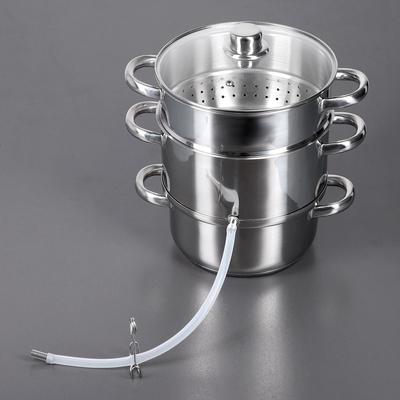 Соковарка Доляна, 5.8 л, d=23 см, стеклянная крышка, индукция, нержавеющая сталь