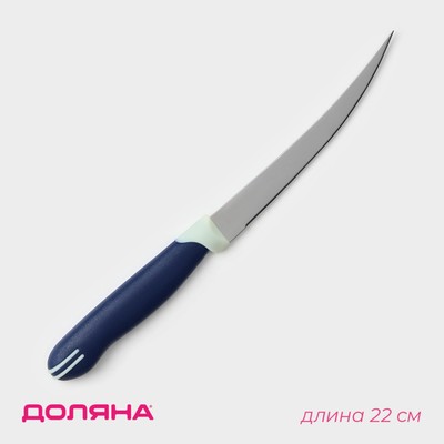 Нож кухонный Доляна «Страйп», гладкое лезвие 11,5 см - Фото 1