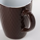 Кружка керамическая Доляна «Лилу», 190 мл, цвет коричневый - Фото 3