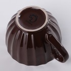 Кружка керамическая Доляна «Ноэми», 430 мл, цвет коричневый - Фото 4