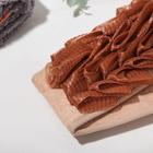 Мочалка-лента для тела массажная Доляна, 35×12 см, цвет бежевый - Фото 3