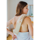 Мочалка-лента для тела массажная Доляна, 35×12 см, цвет бежевый - Фото 1