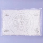 Коврик для выпечки и раскатки теста с разметкой, армированный «Эрме», силикон, 59.5×40 см, белый - фото 23230424