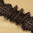 Кружево реснички, 85 мм, 9±0.5 м, в бобине 3 шт. по 3 м, чёрное - Фото 3