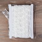 Кружево на сетке, 30 мм × 14 ± 1 м, цвет белый - Фото 2