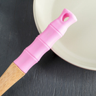Ложка кулинарная с прорезями Доляна «Кьянти», 32 см, цвет розовый - Фото 4