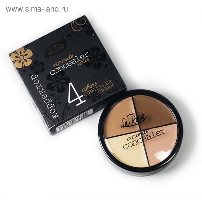 Палетка консилеров La Rosa Extremely Concealer Series, 4 цвета - Фото 1