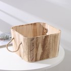 Короб для хранения Доляна Home, 24,5×24,5×15 см, цвет коричневый - фото 20903665