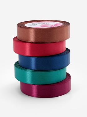 Атласная лента, набор 5 шт. «Вечерние огни», 20 мм, 23±1 м