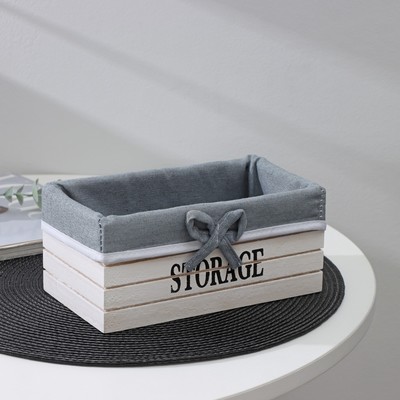Корзина для хранения Доляна Storage, 20×11,5×9 см,малая, цвет белый