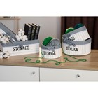 Корзина для хранения Доляна Storage, 23×23×11 см, большая, цвет белый - фото 24451299