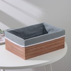 Корзина для хранения Доляна Storage, 28,5×19×11 см, большая, цвет коричневый - фото 24563565