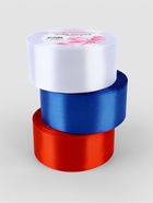 Атласная лента, набор 3 шт., 40 мм, 23±1 м, триколор - Фото 2