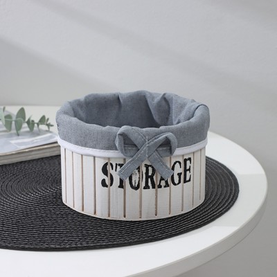 Корзина для хранения Доляна Storage, 15×15×9 см, малая, цвет белый
