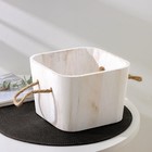 Короб для хранения Доляна Home, 20×20×15 см, средний, цвет белый - фото 24419831