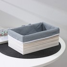 Корзина для хранения Доляна Storage, 24×16×10 см, средняя, цвет белый - Фото 3