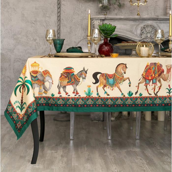 Скатерть «Этель. Нью-Дели», 110×145 ±3 см, 100 % хлопок, саржа 190 г/м²