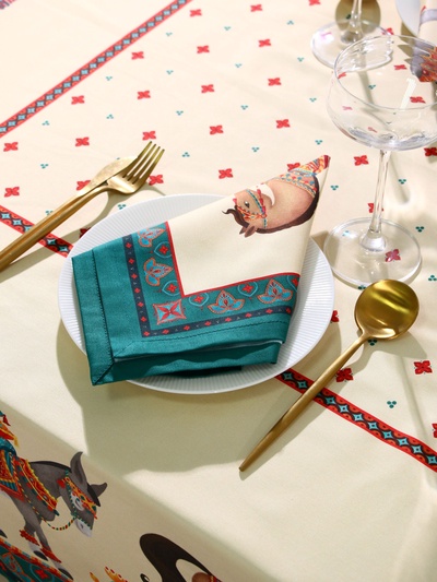 Набор кухонный «Этель. Нью-Дели»: скатерть 110×145±3 см, салф. 40×40 см-4 шт., 100% хлопок