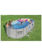 Бассейн каркасный Bestway Power Steel Swim Vista 56716, 549×274×122, фильтр-насос, лестница, тент - Фото 9