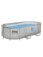 Бассейн каркасный Power Steel Swim Vista, 427×250×100, фильтр-насос, лестница, тент, 56714 Bestway - Фото 4
