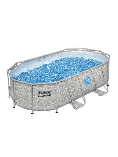 Бассейн каркасный Power Steel Swim Vista, 427×250×100, фильтр-насос, лестница, тент, 56714 Bestway