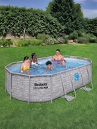 Бассейн каркасный Power Steel Swim Vista, 427×250×100, фильтр-насос, лестница, тент, 56714 Bestway - Фото 7