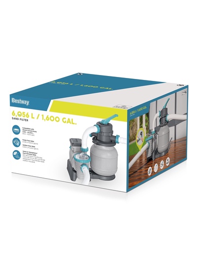 Фильтр-насос, 220-240V, 6056 л/ч, для бассейна, песочный, 58497 Bestway