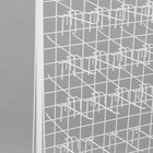 Стойка с сеткой, двухсторонняя, в комплекте 96 крючков для семян, 63×72×183 см, белая - Фото 3